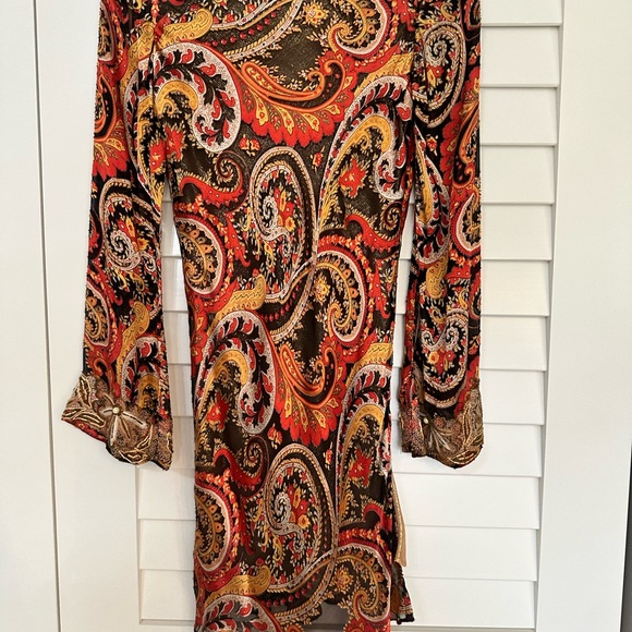 Vintage Silk Ginger & Java Embellished Mini Dress - Picture 10 of 15